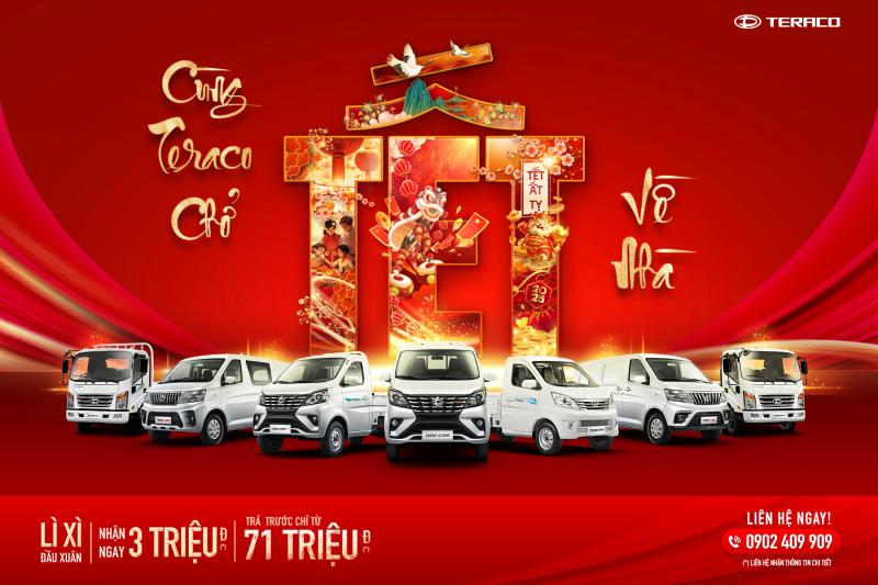 CTKM Xe Tải Teraco Tháng 02/2025 – Báo Giá & Giá Lăn Bánh Chi Tiết
